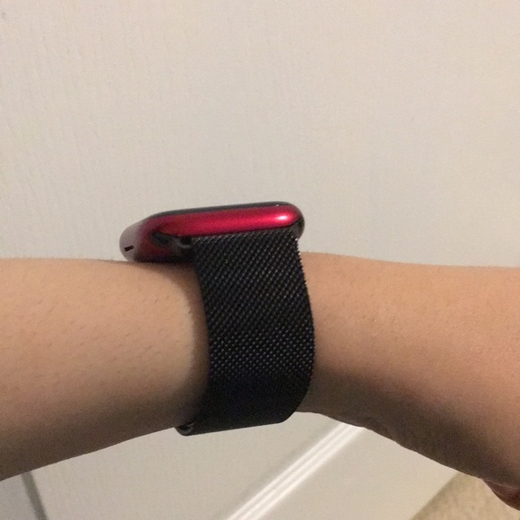 Black Steel Mesh Apple Watch Band - Picture 10 of 15